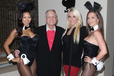 Fun fact: Hugh Hefner's relationship record? Dating seven women at the same time (including identical twins!)<br/><br/>The <i>Playboy</i> founder is so open about his polygamous ways that he had reality show <i>The Girls Next Door</i> document his simultaneous relationships with Kenda Wilkinson, Bridget Marquardt and Holly Madison.<br/><br/>