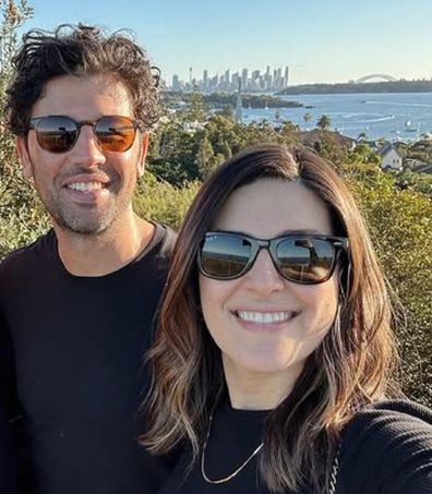 Nine's Sarah Abo with husband Cyrus Moran.