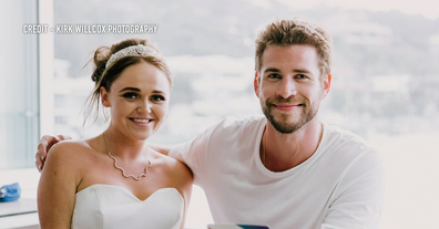 Liam Hemsworth was more than happy to meet the young couple.