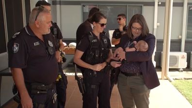 The team who revived the baby boy were reunited with him this week. 
