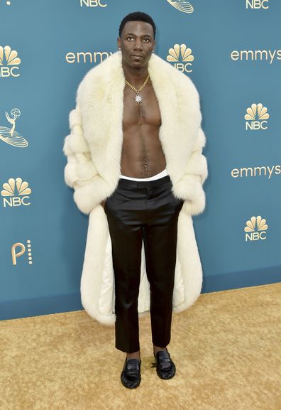 Jerrod Carmichael at the 2022 Emmy Awards at the Microsoft Theater in Los Angeles, California.