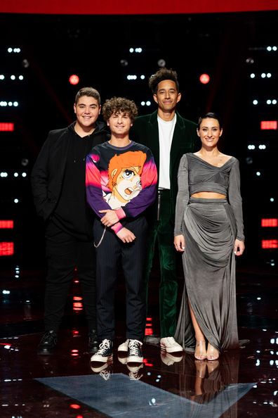 The Voice 2019 Grand Finalists Jordan Anthony, Daniel Shaw, Zeek Power and Diana Rouvas 