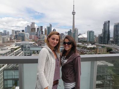 Hollie and Andrea during Hollie's first visit to Toronto, 2010