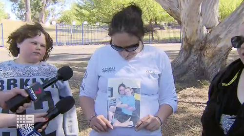 Jalailah Jayne-Maree Jones' mother Rhianna Goodson visited the tribute. 