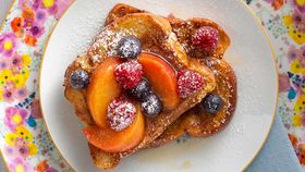 Peach and berries french toast