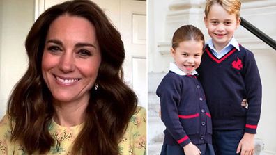 Kate Middleton Duchess of Cambridge appears on This Morning Princess Charlotte Prince George in school uniform