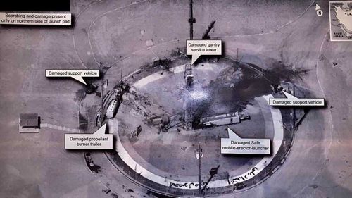 The explosion at the Khomeini Space Centre appeared to have taken place during refuelling.