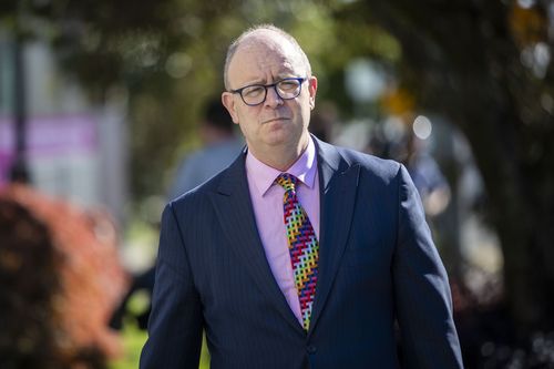 Brendan Ryan, lawyer of accused killer Zlatko Sikorsky is seen leaving the Maroochydore Court House yesterday. Picture: AAP