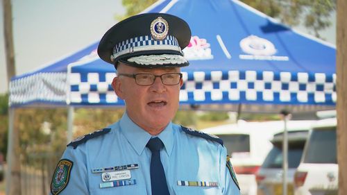 NSW Police Commissioner Mal Lanyon gives an update as the hunt in Lake Cargelligo.