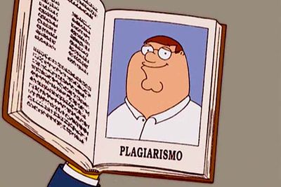 <B>The episode:</B> 'The Italian Bob' (2005)<br/><br/><B>The strike:</B> The yellow-skinned family looks through an Italian book of criminals, which includes a picture of Peter Griffin &mdash; dubbed "Plagiarismo" &mdash; and <I>American Dad</I>'s Stan Smith &mdash; dubbed "Plagiarismo de plagiarismo".<br/><br/><B>Advantage:</B> <I>The Simpsons</I>. They zinged <I>Family Guy</I> and <I>American Dad</I>! At the same time!