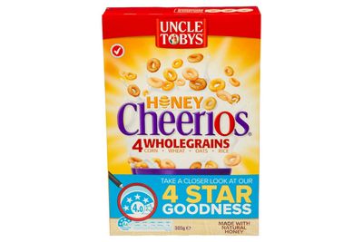 Uncle Tobys Cheerios Honey: well over 1 teaspoon of sugar