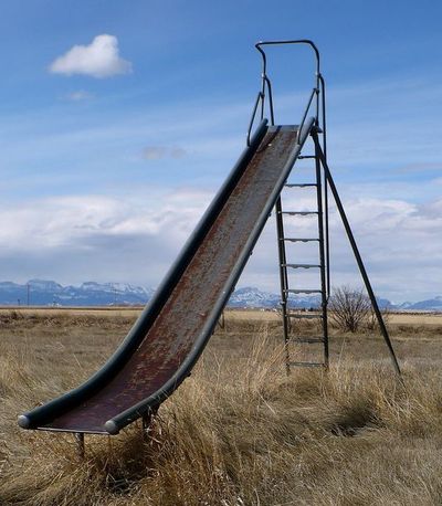 Tall metal slides