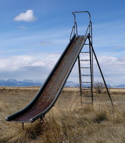 tall playground slide