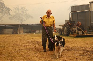 Whalan had only just returned home today, when he was evacuated for a second time. (AAP Image/Darren Pateman) NO 