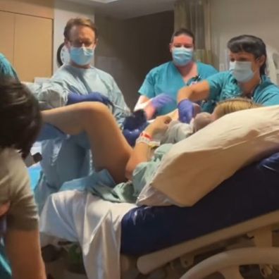 Dad passes out while watching partner give birth. Tiktok