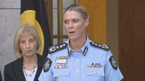 A comissária da Polícia Federal Australiana, Krissy Barrett.