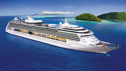 A Royal Caribbean cruise ship.