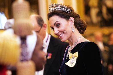 Kate Middleton wears Princess Diana's tiara and Queen's jewels for Diplomatic Corps Reception at Buckingham Palace