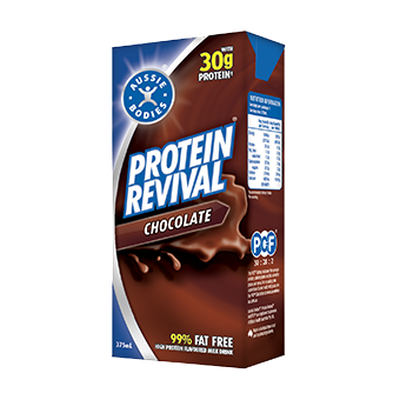 <strong>375ml Aussie Bodies
Protein Revival (30.8 grams of sugar)</strong>