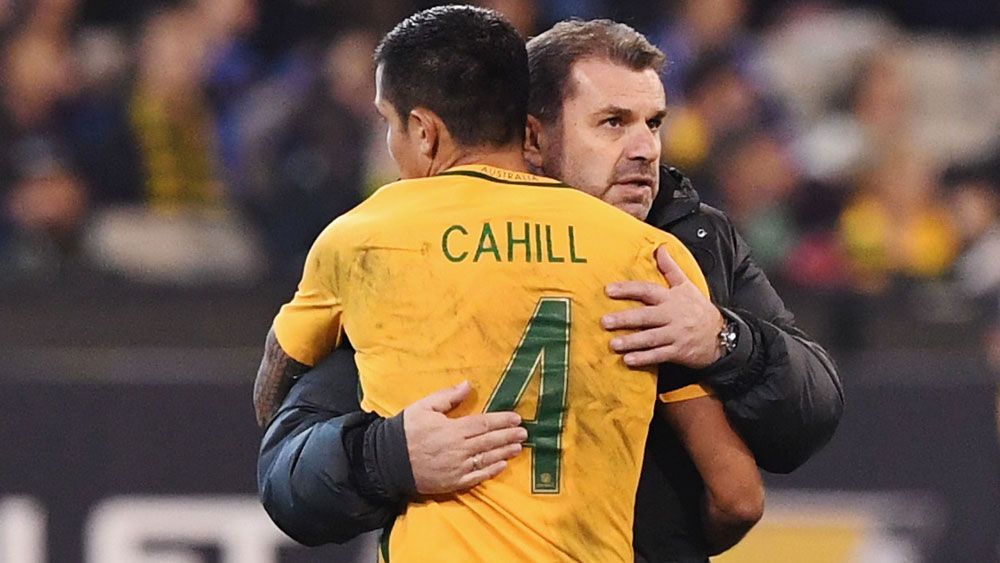 Socceroo Tim Cahill backs embattled Ange Postecoglou ahead of crunch play-off against Syria