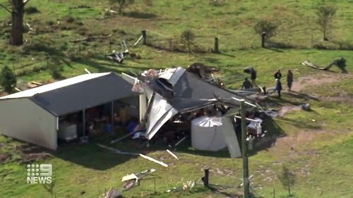 The twister left a trail of destruction across Central West NSW, smashing homes.