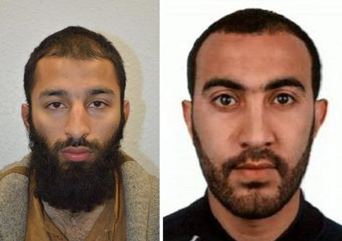 Khuram Shazad Butt (left) and Rachid Redouane (right), two of the men shot dead by police following terrorist attack in London on 3 June 2017. 