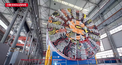 Two of the biggest tunnelling machines in the world are about to make the marathon journey from China to Sydney to carve out the city's second harbour road tunnel.