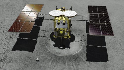 The unmanned Japanese Hayabusa2 spacecraft reached its base of operations about 20km from the asteroid and 28 million km from Earth.