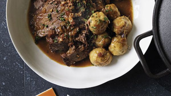 Beef, beer and dumplings