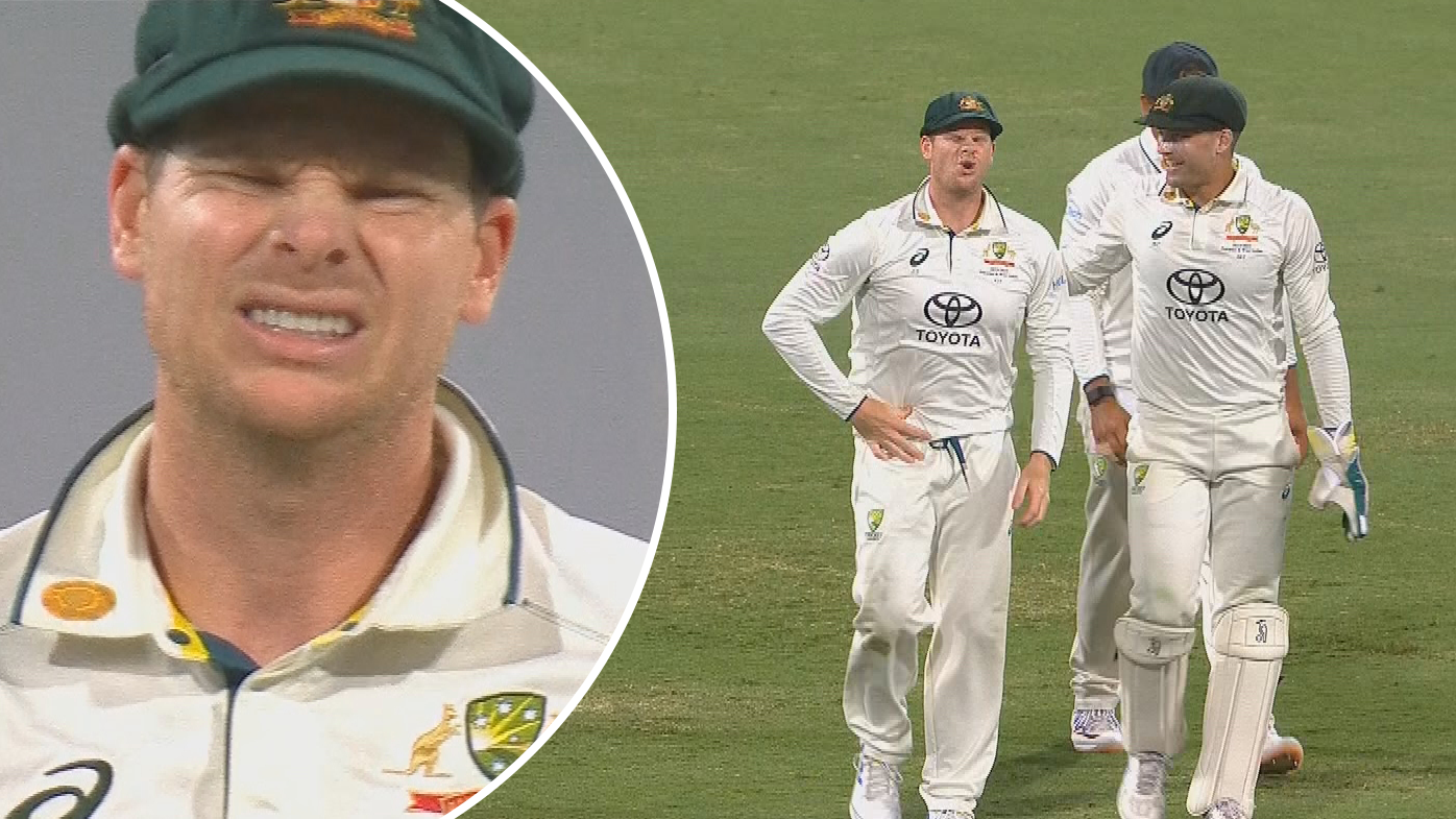 Steve Smith leaves the field with hip complaint after 'absolute belter' catch