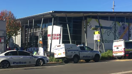 Police and paramedics were called to the library in Ingleburn today. (Supplied)
