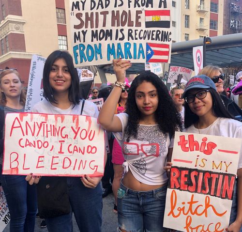 Some women had strong messages on their Women's march placards.