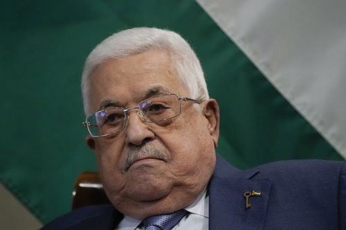 Palestinian President Mahmoud Abbas meets with U.S. Secretary of State Antony Blinken in Amman, Jordan, Tuesday Oct. 17, 2023.  