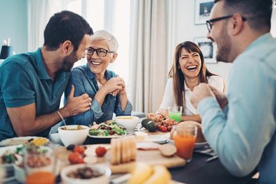 Family meeting, eating together