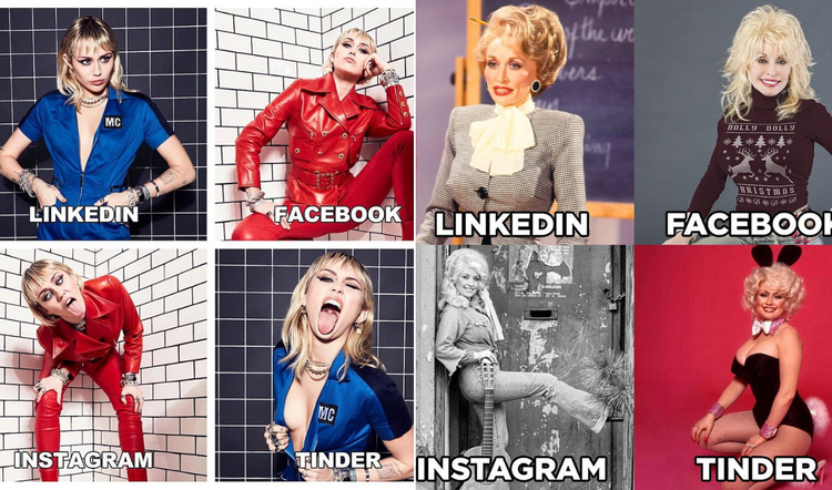 Facebook instagram tinder meme linkedin Dolly Parton
