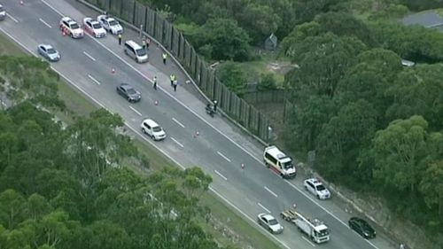 Female pedestrian injured in Sydney M1 truck crash