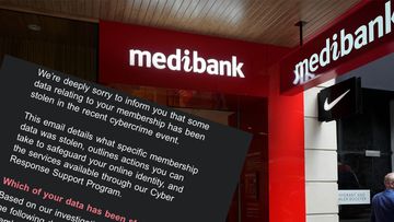 Medibank store with email to customers