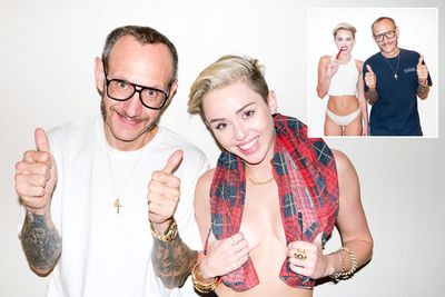Terry shocked the world when he filmed Miley Cyrus nude for her 'Wrecking Ball' video in September 2013.<br/><br/>A month later, Miley stripped for a soft-porn shoot with Terry in New York in which she went topless, wore a too-revealing leotard and used a soda can as a sex object.<br/><br/>Images: Scope