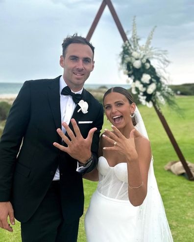 AFL star Jeremy Finlayson and partner Kellie Gardner marry in intimate ceremony amid her ongoing cancer fight