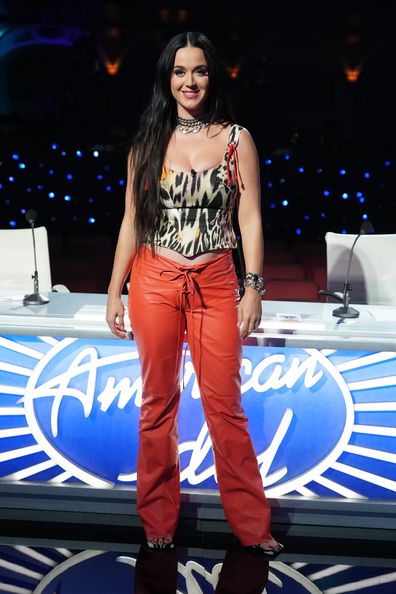 Katy Perry laughs off wardrobe malfunction after splitting pants on American Idol.
