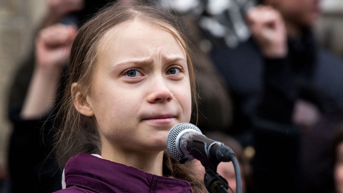 Sexy Busty Eco Recycling Fantasy protestor Greta Thunberg