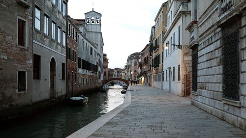 A completely empty fondamenta della Misericordia is seen on March 9, 2020 in Venice, Italy.