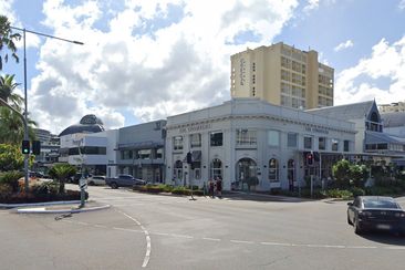 The corner of Lake and Spence Street in Cairns City 