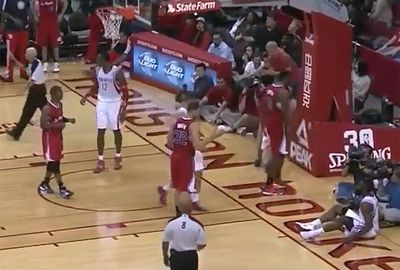 <b>Houston Rockets shooting guard James Harden has been fined US$5000 ($5400) for his second violation of the NBA's anti-flopping policy this season.</b><br/><br/>After regathering a rebound from his own missed shot, Harden moved towards LA Clippers forward Blake Griffin, before flinging himself backwards onto the court after minimal contact.<br/><br/>The ploy worked, earning him free throws and placing him amongst a legion of sportsmen feigning injury to fool match officials.<br/>