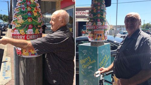 Sydney pensioner takes it upon himself to fix Council's 'woeful' Christmas decorating attempt 