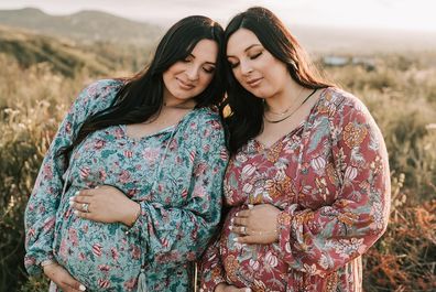 Maternity shoot for twins. 