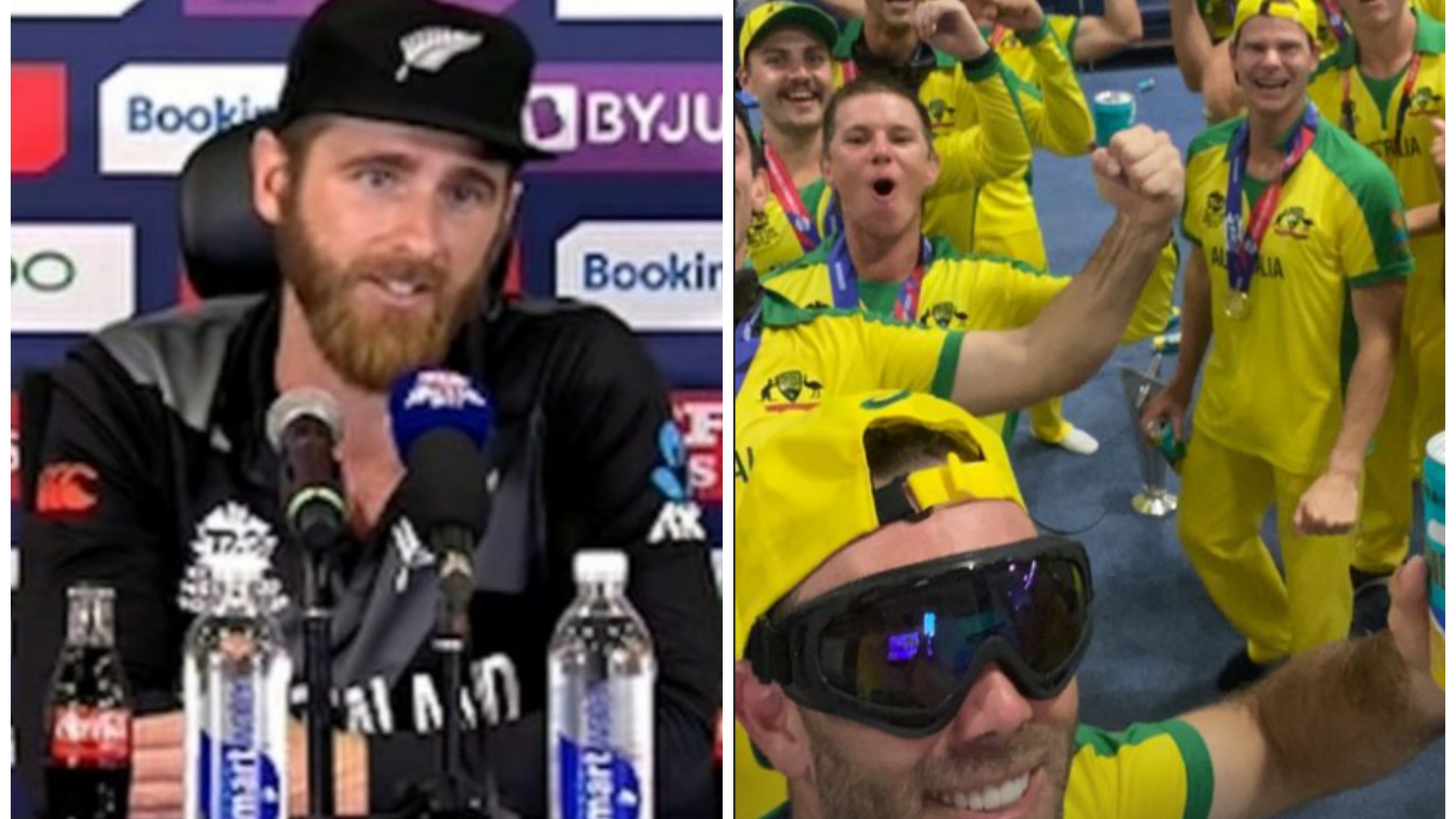 New Zealand captain Kane Williamson interrupted by Aussie celebrations after World Cup final