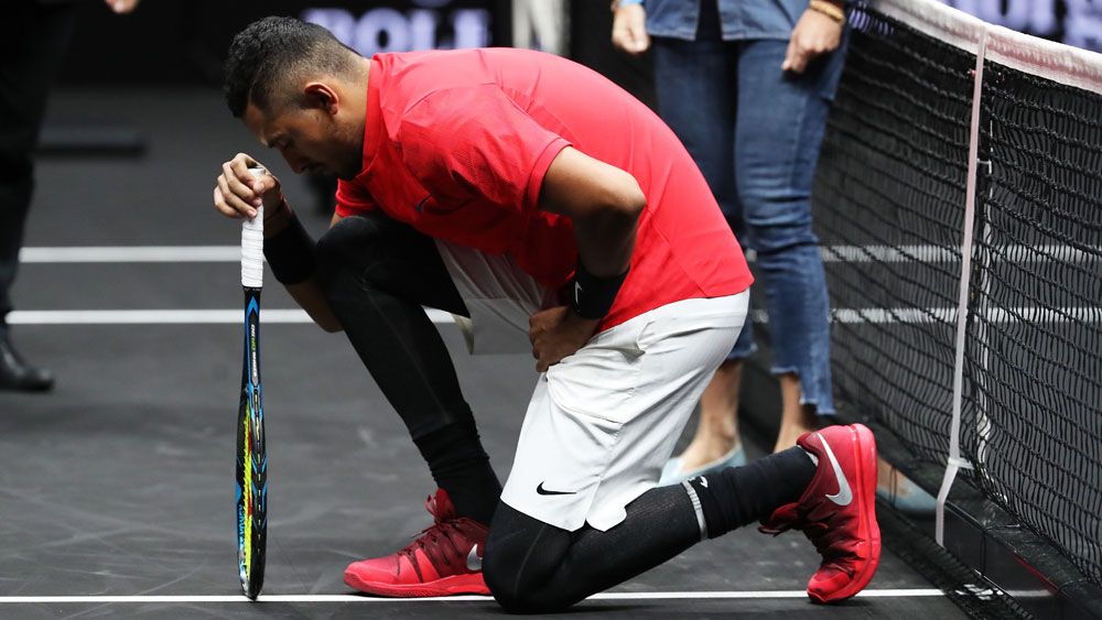 Tennis news: Australia's Nick Kyrgios takes a knee but denies protest at Laver Cup