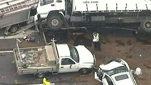Six people were injured in the crash. (9NEWS)