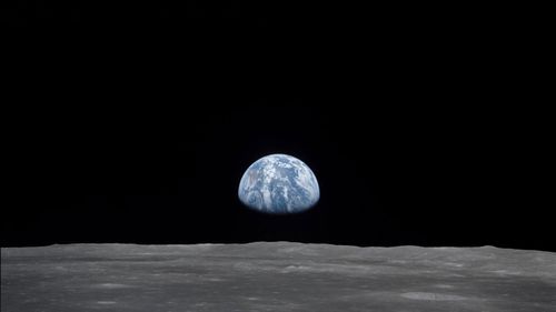 The Earth as seen from the Moon.